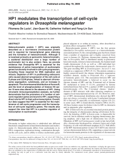 HP1 modulates the transcription of cell