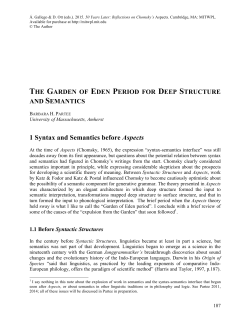 1 Syntax and Semantics before Aspects