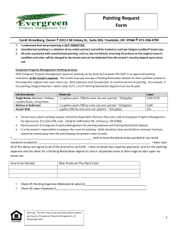 Painting Request Form - Evergreen Property Management, LLC