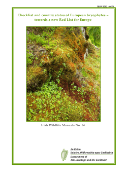 Checklist and country status of European bryophytes