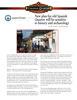 New plan for old Spanish Quarter will be sensitive