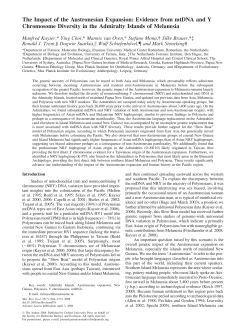 The Impact of the Austronesian Expansion: Evidence from mtDNA