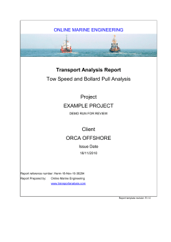 Tow Speed and Bollard Pull Analysis Project EXAMPLE