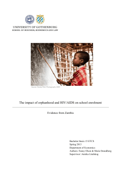 The impact of orphanhood and HIV/AIDS on school