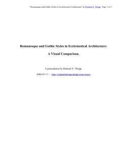 Romanesque and Gothic Styles in Ecclesiastical Architecture: A
