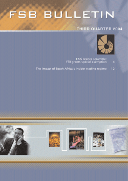 2004 FSB Bulletin Third Quarter