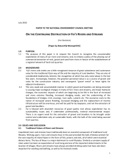 Unsustainable Extraction of River Gravel, Sand and Rocks