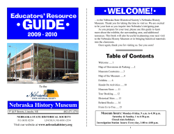 ed resource guide - Nebraska State Historical Society