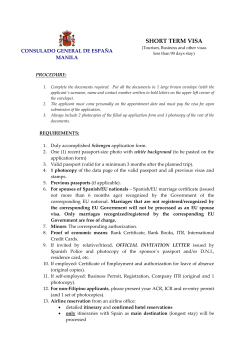 short term visa - Philippines BLS Spain Visa
