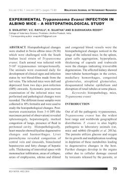 Malaysian Journal of Veterinary Research Volume 6 Number 1