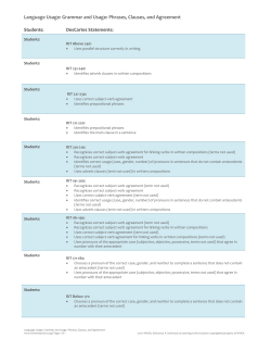 Language Usage: Grammar and Usage: Phrases