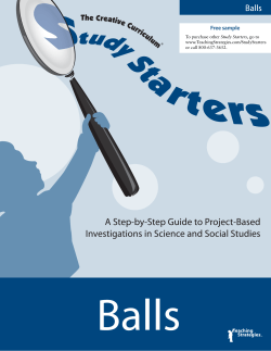 Unit of Study - Balls - Orange Public Schools