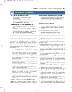 Box 16-10 Characteristics of Successful Aging