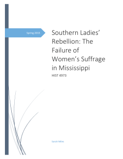 Southern Ladies Rebellion: The Failure of Women`s