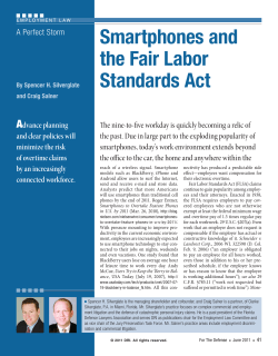 Smartphones and the Fair Labor Standards Act