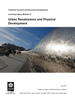 Urban Renaissance and Physical Development