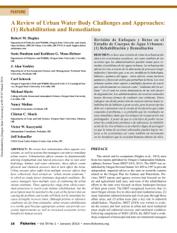 A Review of Urban Water Body Challenges and Approaches: (1