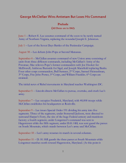 George McClellan Wins Antietam But Loses His Command
