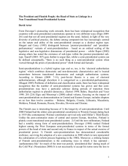 1 The President and Finnish People: the Head of State as Linkage in