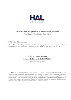 Interaction properties of relational periods
