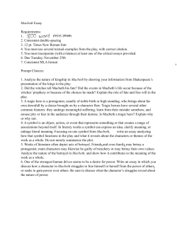 Macbeth! - St. John`s College HS