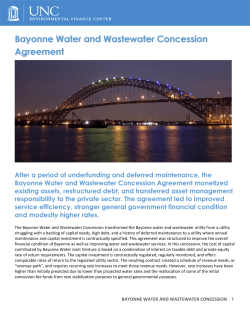 Bayonne Water and Wastewater Concession Agreement