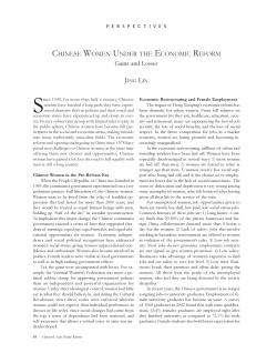 Chinese Women Under Economic Reform