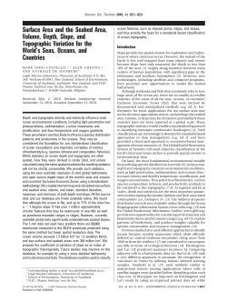 Surface Area and the Seabed Area, Volume