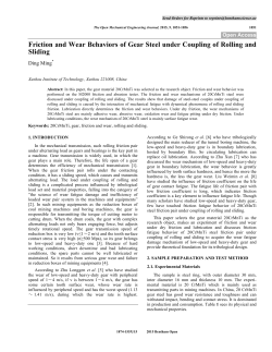 Friction and Wear Behaviors of Gear Steel under Coupling of Rolling