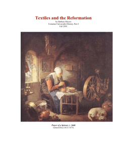Textiles and the Reformation - Starr King | School for the Ministry