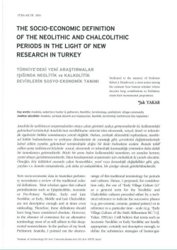 the socio-economic definition of the neolithic and - TUBA-AR
