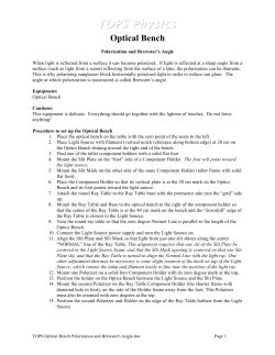 Polarization and Brewster`s Angle