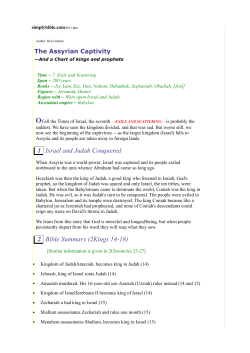 1 Israel and Judah Conquered 2 Bible Summary
