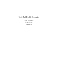 Golf Ball Flight Dynamics