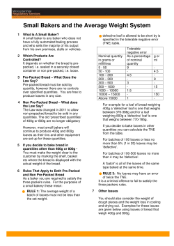 Small Bakers and the Average Weight System