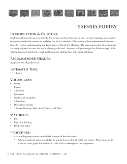 5 senses poetry