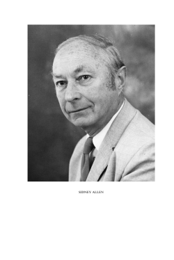 sidney allen - British Academy