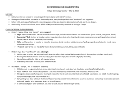 DECIPHERING OLD HANDWRITING