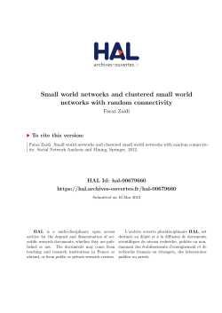Small world networks and clustered small world networks with