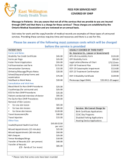 Please be aware of the following most common costs which will be
