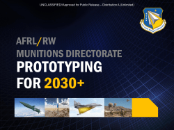AFRL Munitions Perspective - NDIA : Gulf Coast Chapter