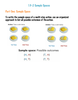13-2 Sample Spaces Part One: Sample Space