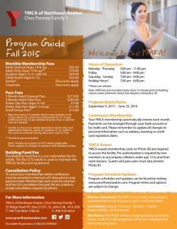 Ches Penney Family Y Program Guide Fall-2015