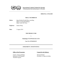 judgement and sentence - La France au c&oelig;ur du g&eacute;nocide des Tutsi