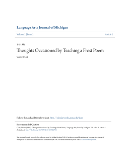 Thoughts Occasioned by Teaching a Frost Poem