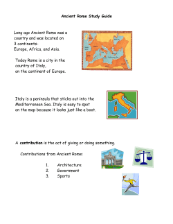 Ancient Rome Study Guide