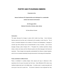 POETRY AND ITS BURNING EMBERS POETRY AND ITS