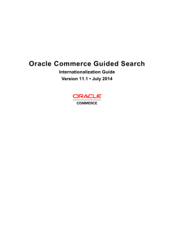 Oracle Commerce Guided Search: Internationalization Guide