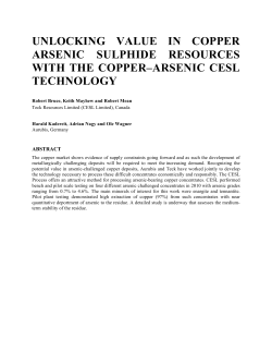 Unlocking Value in Copper Arsenic Sulphide Resources with