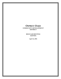 Agenda - Osprey Oaks CDD